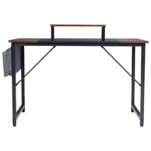 Load image into Gallery viewer, Computer Desk with Elevated Iron Frame and Fabric Storage Living and Home