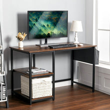 Load image into Gallery viewer, Premium Wooden Office Desk with Storage Shelf and Fabric Pouch Living and Home