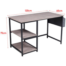 Load image into Gallery viewer, Premium Wooden Office Desk with Storage Shelf and Fabric Pouch Living and Home