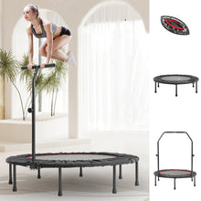 Load image into Gallery viewer, 38 Inch Black Foldable Round Exercise Trampoline Trampolines Living and Home