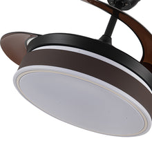 Load image into Gallery viewer, Modern Style Indoor Round Ceiling Fan with Light and Remote