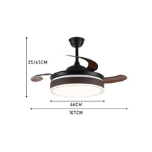 Load image into Gallery viewer, Modern Style Indoor Round Ceiling Fan with Light and Remote