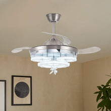 Load image into Gallery viewer, 3 Light Changing Acrylic Ceiling Fan for Bedroom Living Room Ceiling Fans Living and Home