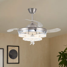 Load image into Gallery viewer, 3 Light Changing Acrylic Ceiling Fan for Bedroom Living Room Ceiling Fans Living and Home