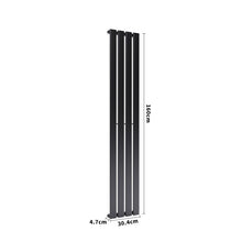 Load image into Gallery viewer, Steel Smoke Grey Vertical Tall Radiator with Single Panel, DM0380 Space Heaters Living and Home