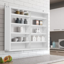 Load image into Gallery viewer, Elegant Display Rack with Melamine Finish and White Frame Living and Home