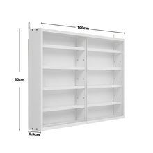 Load image into Gallery viewer, Elegant Display Rack with Melamine Finish and White Frame Living and Home