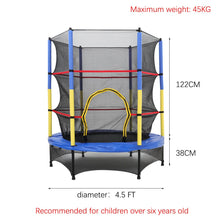 Load image into Gallery viewer, 4.5FT Kids Mini Trampoline with Safety Enclosure Trampolines Living and Home