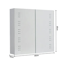 Load image into Gallery viewer, Frameless Double Door LED Bathroom Mirror Cabinet Bathroom Mirror Cabinets Living and Home
