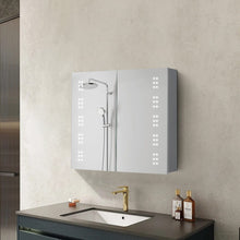 Load image into Gallery viewer, Frameless Double Door LED Bathroom Mirror Cabinet Bathroom Mirror Cabinets Living and Home