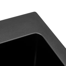 Load image into Gallery viewer, Quartz Undermount Kitchen Sink Double Bowl Black Kitchen Sinks Living and Home