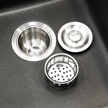 Load image into Gallery viewer, Quartz Undermount Kitchen Sink Double Bowl Black Kitchen Sinks Living and Home