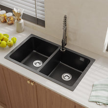 Load image into Gallery viewer, Quartz Double Bowl Undermount Kitchen Sink Living and Home