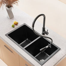 Load image into Gallery viewer, Quartz Double Bowl Undermount Kitchen Sink Living and Home