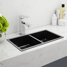 Load image into Gallery viewer, Quartz Double Bowl Undermount Kitchen Sink Living and Home