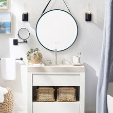 Load image into Gallery viewer, Round Metal LED Mirror with Hanging Strap