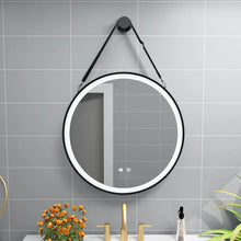 Load image into Gallery viewer, Round Metal LED Mirror with Hanging Strap