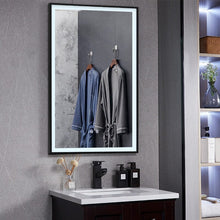 Load image into Gallery viewer, Rectangular 50x70cm Anti-fog Bathroom Vanity Mirror with Touch Lighting Bathroom Mirrors Living and Home