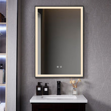 Load image into Gallery viewer, Rectangular 50x70cm Anti-fog Bathroom Vanity Mirror with Touch Lighting Bathroom Mirrors Living and Home