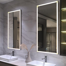 Load image into Gallery viewer, Rectangular 50x70cm Anti-fog Bathroom Vanity Mirror with Touch Lighting Bathroom Mirrors Living and Home