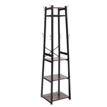 Load image into Gallery viewer, H&O Direct Industrial Style Clothing Rack with 4 Tiers of Shelves Living and Home
