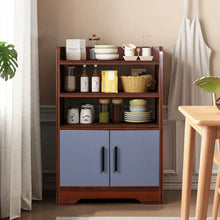 Load image into Gallery viewer, 80cm H Contemporary Wooden Sideboard Cabinet with Open Storage Cabinets Living and Home