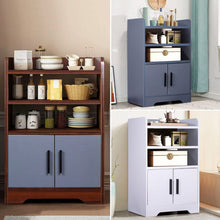 Load image into Gallery viewer, 80cm H Contemporary Wooden Sideboard Cabinet with Open Storage Cabinets Living and Home