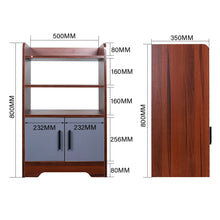 Load image into Gallery viewer, 80cm H Contemporary Wooden Sideboard Cabinet with Open Storage Cabinets Living and Home