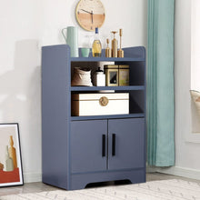 Load image into Gallery viewer, 80cm H Contemporary Wooden Sideboard Cabinet with Open Storage Cabinets Living and Home Grey
