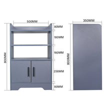 Load image into Gallery viewer, 80cm H Contemporary Wooden Sideboard Cabinet with Open Storage Cabinets Living and Home