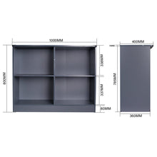 Load image into Gallery viewer, 3ft W Simple Classic Sideboard Cabinet with Open Shelves Cabinets Living and Home