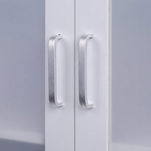 Load image into Gallery viewer, Elegant White Kitchen Side Cabinet with Transparent Double Doors Living and Home