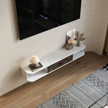 Load image into Gallery viewer, Sleek Floating Cabinet with White and Gray Design Living and Home