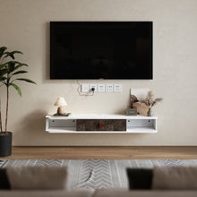 Load image into Gallery viewer, Sleek Floating Cabinet with White and Gray Design Living and Home