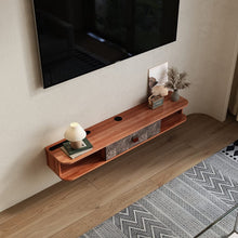 Load image into Gallery viewer, Sleek Floating Cabinet with White and Gray Design Living and Home