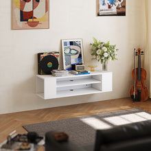 Load image into Gallery viewer, 2 Layers Wall Mounted Floating TV Stand Modern TV Cabinet