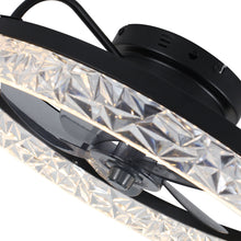 Load image into Gallery viewer, Modern Round Crystal Ceiling Fan with Light