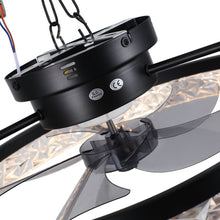 Load image into Gallery viewer, Modern Round Crystal Ceiling Fan with Light