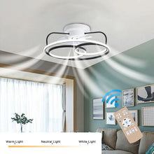 Load image into Gallery viewer, LED 3 Round Ceiling Fan Light Living and Home