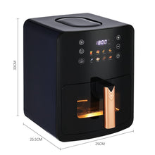 Load image into Gallery viewer, 5L Blue and Black Digital Air Fryer with Visual Window Air Fryers Living and Home