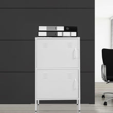 Load image into Gallery viewer, Sleek White Two-Door File Cabinet for Modern Storage Solutions Living and Home