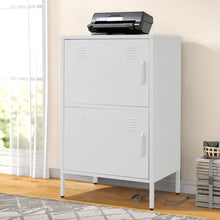 Load image into Gallery viewer, Sleek White Two-Door File Cabinet for Modern Storage Solutions Living and Home