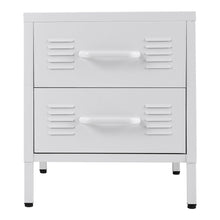 Load image into Gallery viewer, Compact White Two-Door File Cabinet for Efficient Storage Living and Home