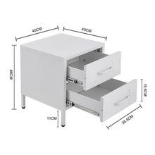 Load image into Gallery viewer, Compact White Two-Door File Cabinet for Efficient Storage Living and Home