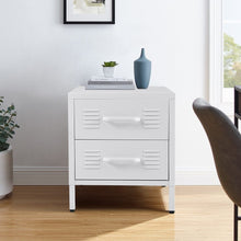 Load image into Gallery viewer, Compact White Two-Door File Cabinet for Efficient Storage Living and Home