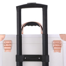 Load image into Gallery viewer, White/Green 3 in 1 Professional Cosmetic Trolley Case Makeup Box on Wheels Makeup Organizers Living and Home