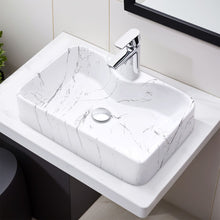 Load image into Gallery viewer, 48cm W x 37cm D Rectangular Marble Vessle Sink Bathroom Sinks Living and Home