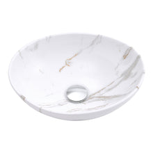 Load image into Gallery viewer, 41.5cm W x 13.5cm D White Oval Marble Vessel Bathroom Sink Bathroom Sinks Living and Home