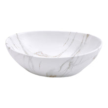 Load image into Gallery viewer, 41.5cm W x 13.5cm D White Oval Marble Vessel Bathroom Sink Bathroom Sinks Living and Home