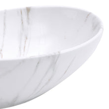 Load image into Gallery viewer, 41.5cm W x 13.5cm D White Oval Marble Vessel Bathroom Sink Bathroom Sinks Living and Home